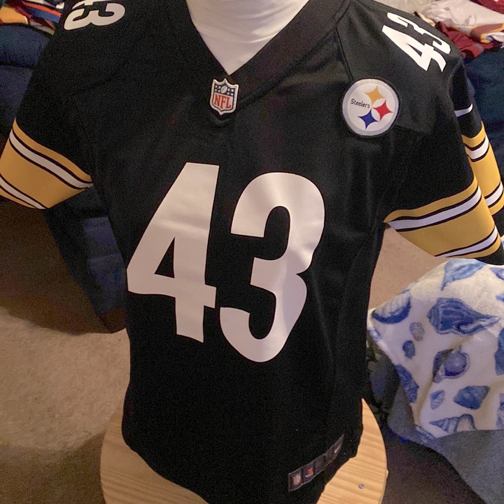 COPY - NFL Pittsburgh Steelers Troy Polamalu #43 Jersey Shirt Black Large🏈🔥